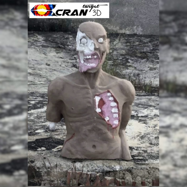 escultura zombie tiro con arco